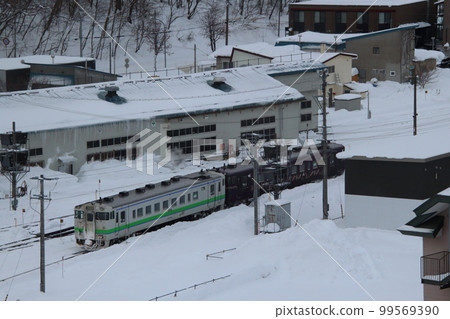 穿過寒冷的網走市的石北本線 Kiha 40 穿過寒冷的網走市的石北本線 Kiha 40 99569390