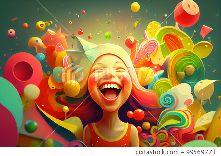 Biggest Smile, Life is Good Celebrating Joy and Happy, The Pursuit of Happiness A Vibrant Illustration, Spread the Joy, A Bright and Cheerful Perspective, Illustration, Generative AI Biggest Smile, Life is Good Celebrating Joy and Happy, The Pursuit of Happiness A Vibrant Illustration, Spread the Joy, A Bright and Cheerful Perspective, Illustration, Generative AI 99569771