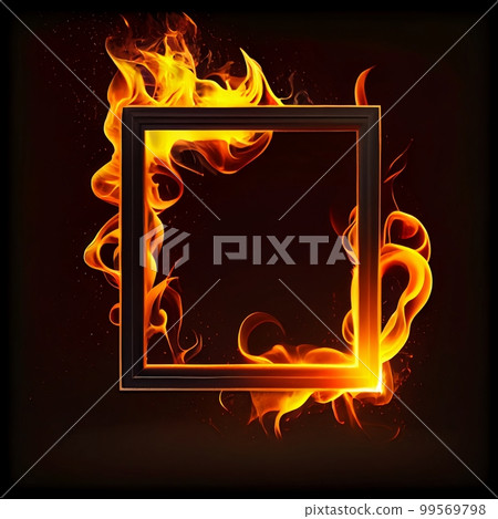 Igniting A Blazing Fire Frame on a Dark Background, Fiery Intensity , A Hot Empty Frame Darkness, A Blaze Red Orange Flame, Hot Burning Photo Frame on a Black Background, Generative AI Igniting A Blazing Fire Frame on a Dark Background, Fiery Intensity , A Hot Empty Frame Darkness, A Blaze Red Orange Flame, Hot Burning Photo Frame on a Black Background, Generative AI 99569798