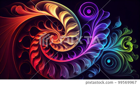 A Mesmerizing Spectral Swirls Abstract Background, Generative AI, Illustration, This abstract background features mesmerizing spectral swirls that create a sense of movement and fluidity. A Mesmerizing Spectral Swirls Abstract Background, Generative AI, Illustration, This abstract background features mesmerizing spectral swirls that create a sense of movement and fluidity. 99569967