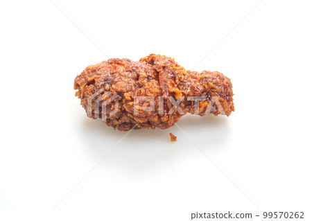 fried chicken with spicy Korean sauce on white background 99570262