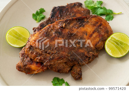 spicy grilled jamaican jerk chicken spicy grilled jamaican jerk chicken 99571420