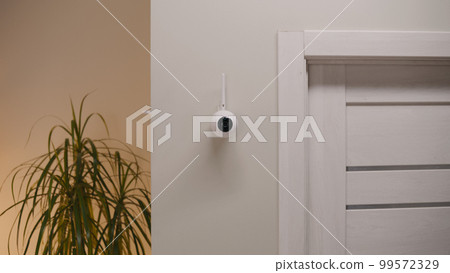 CCTV camera with microphone and motion sensor 99572329