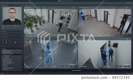 CCTV cameras with AI facial recognition CCTV cameras with AI facial recognition 99572345