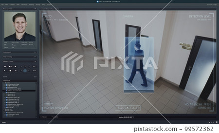Security camera with face scanning analyze system 99572362
