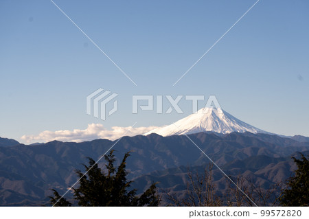 Mt.Fuji seen from Mt.Jinba in winter Mt.Fuji seen from Mt.Jinba in winter 99572820