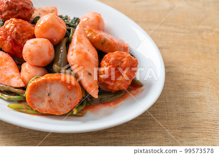 Stir Fried Fish Balls with Yentafo Sauce 99573578