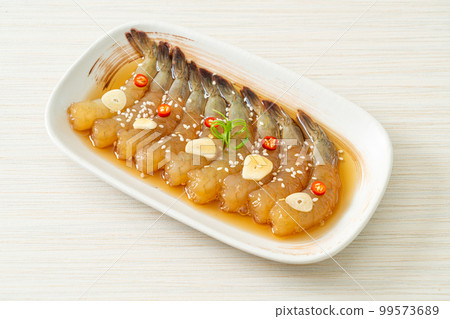 Korean Style Pickled Prawns or  Korean Soy Sauce Pickled Shrimp 99573689