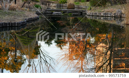 The reflection on the water surface of Mukojima Hyakkaen has an outstanding Japanese atmosphere. 99573759