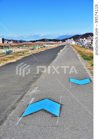 blue arrow 99574119