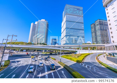 東京都市風景看法在日本赤坂見附陸上視圖 99574176