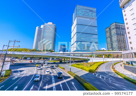 東京都市風景看法在日本赤坂見附陸上視圖 99574177