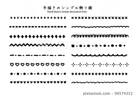 手繪簡約裝飾線組 99574352