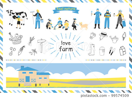 People who enjoy the farmer experience 99574509