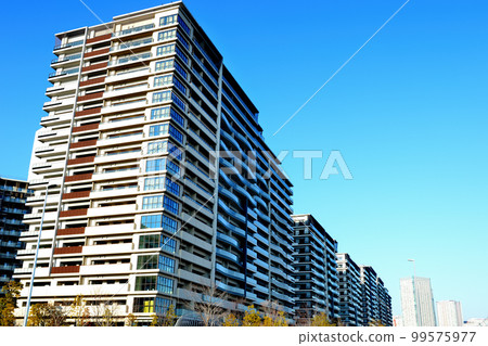 東京高層公寓建設中的Harumi Flag和Harumi Green Road Park 99575977