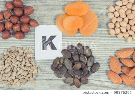 Nutritious food containing natural vitamin K and minerals. Healthy eating Nutritious food containing natural vitamin K and minerals. Healthy eating 99576295