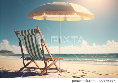 Coast sand beach parasol chair tropical resort summer 99576357