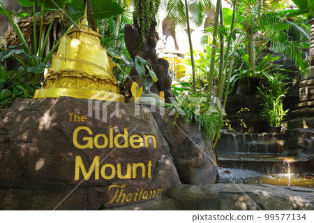 Scenery inside Wat Saket in Thailand 99577134