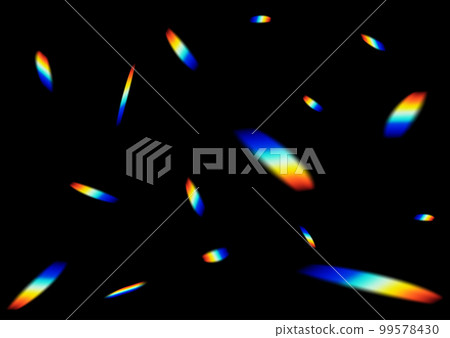 彩虹光洩漏材料（在照片或屏幕模式下使用疊加） 99578430