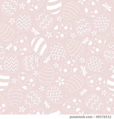 easter pattern with eggs in ornament vector 99578552