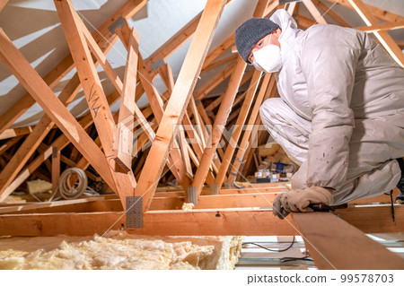 thermal insulation with glass wool 99578703