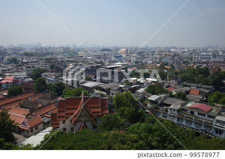 View of Bangkok from Wat Saket, Thailand View of Bangkok from Wat Saket, Thailand 99578977