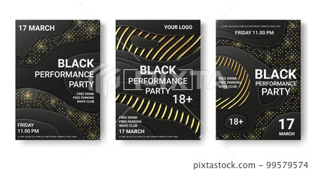 Abstract rave poster or flyer design template Vector Image