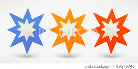 Comic flashes collection isolated on white background. 3d vector illustration Comic flashes collection isolated on white background. 3d vector illustration 99579746