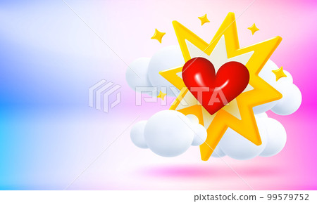 Earthquake concept with yellow flash. 3d vector banner with copy space 99579752