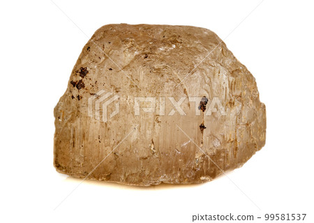 Macro mineral stone Topaz on a white background 99581537