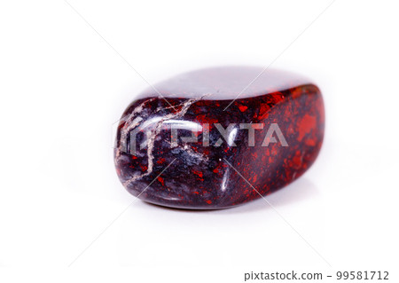 Macro mineral stone jasper hematite on white background 99581712