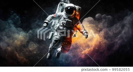Astronaut into deep space. Generative Ai image 99582055