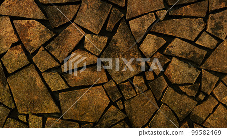 Background image of a dark ocher rough stone surface 99582469