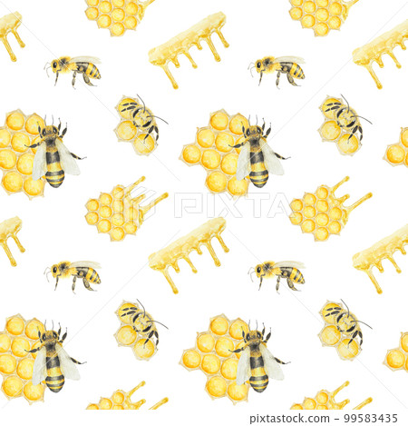 Watercolor hand drawn bee isolated on white background Watercolor hand drawn bee isolated on white background 99583435