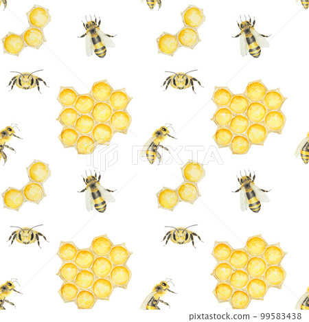Watercolor hand drawn bee isolated on white background Watercolor hand drawn bee isolated on white background 99583438