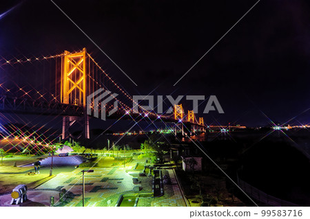 Great Seto Bridge Night Light Flood 99583716