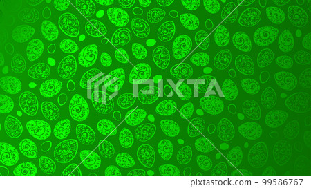 Background of Easter eggs with curls Background of Easter eggs with curls 99586767