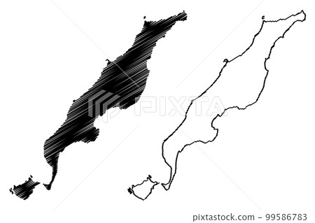 Iheya-jima island (Japan, East Asia, Japanese archipelago) map vector illustration, scribble sketch Iheyajima map Iheya-jima island (Japan, East Asia, Japanese archipelago) map vector illustration, scribble sketch Iheyajima map 99586783
