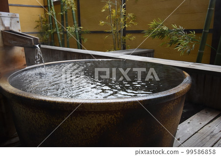 日本, 東北, 岩手縣, 一關市, 世界遺產隱藏的旅館, 溫泉旅館, 露天浴池, 柏樹浴, Kajitsu no Mori 99586858