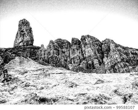 The Old Man of Storr is one of the most photographed wonders in the world. 99588107