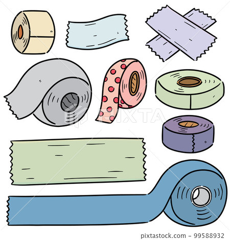 vector set of adhesive tape 99588932