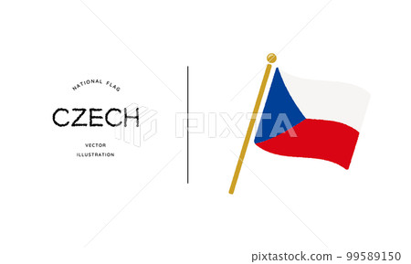 Czech flag icon vector illustration 99589150