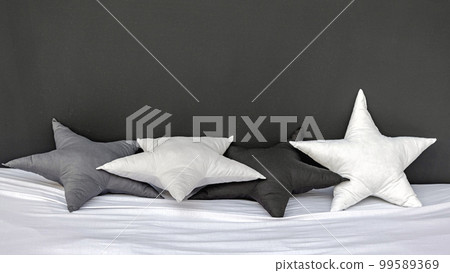 Star Shape Pillows Grayscale 99589369