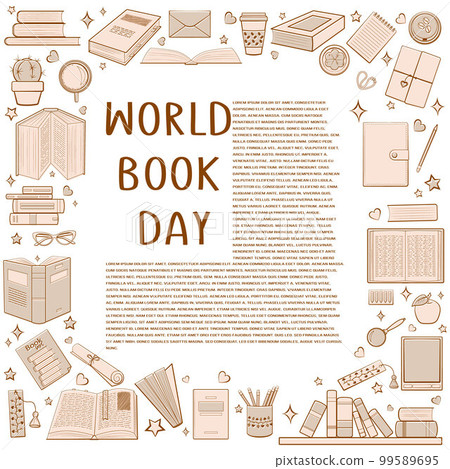 World Retro Book Day with Text 99589695