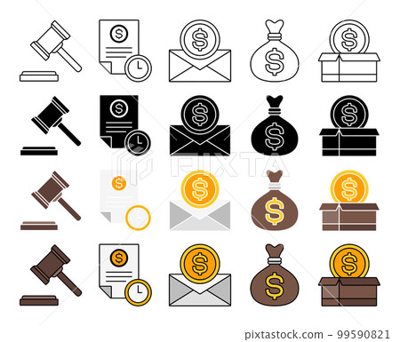 Set of Money and Financial in flat style isolated Set of Money and Financial in flat style isolated 99590821