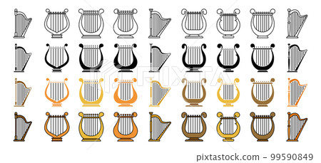 Collection of design elements for Harp 99590849