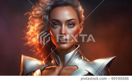 Photorealistic beautiful lady. generative AI Photorealistic beautiful lady. generative AI 99590886