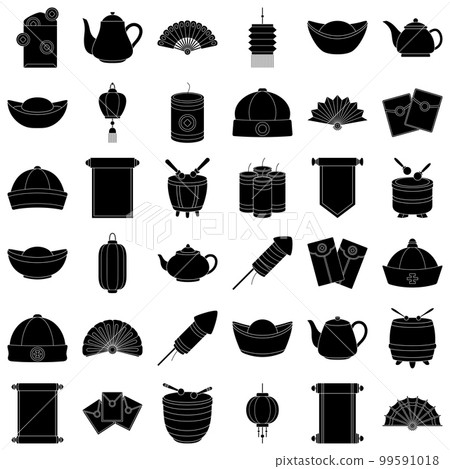 Set of Chinese New Year in flat style 99591018