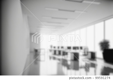 Blur background of empty modern office background . Workspace interior design white color . Blur background of empty modern office background . Workspace interior design white color . 99591274
