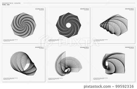 Modern blend line polygonal abstract logo design 99592316